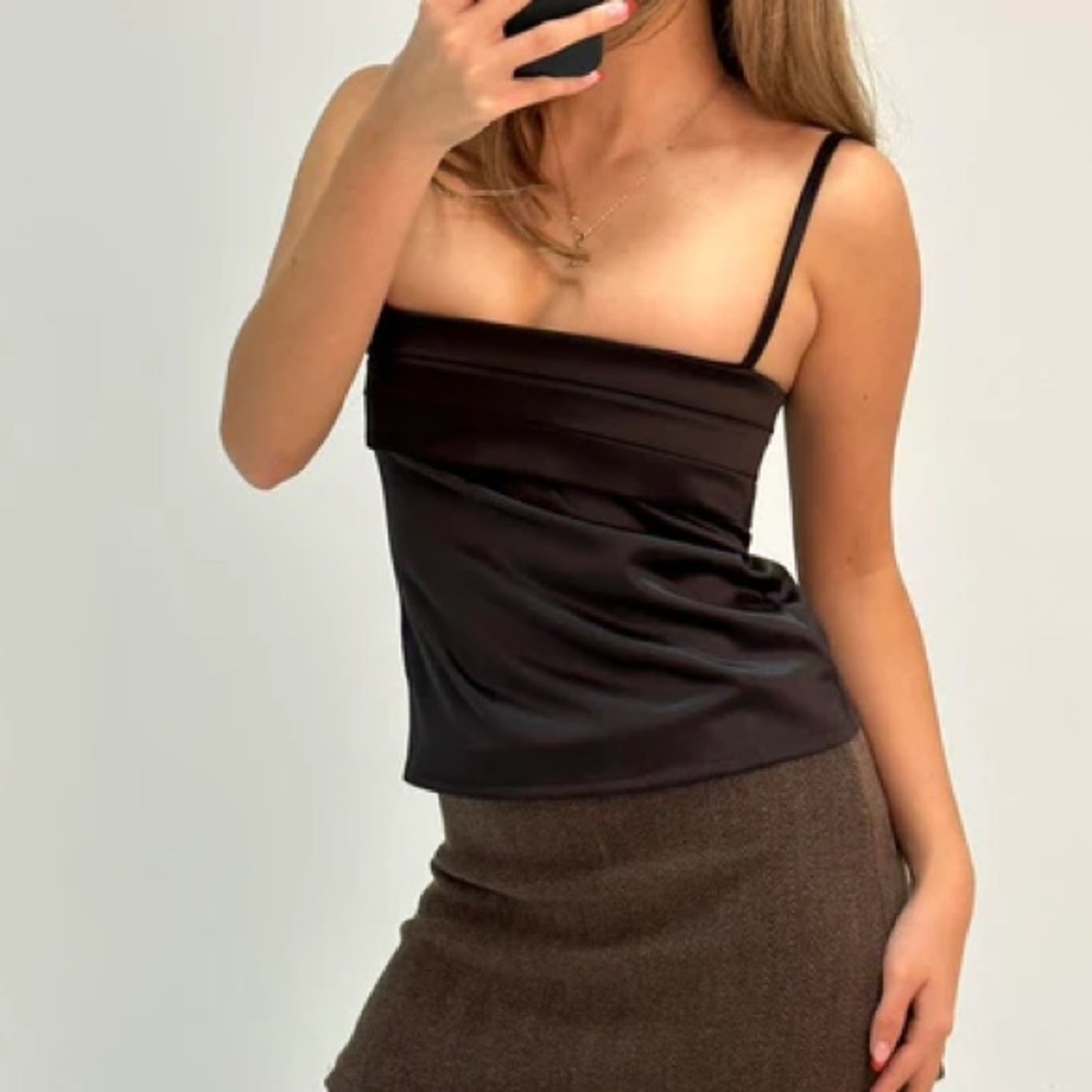 Ensuring kairos black silk corset top